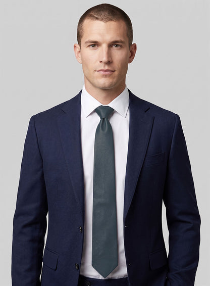Winsor Blue Lambskin Leather Tie