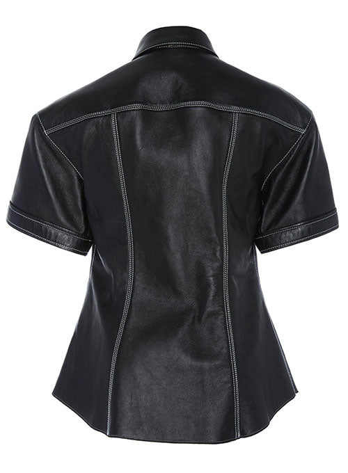 Leather Shirt Half Sleeves #3 - LeatherCult
