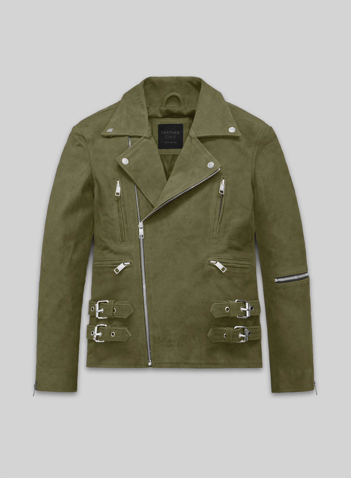 Woodland Green Suede Leather Jacket # 903