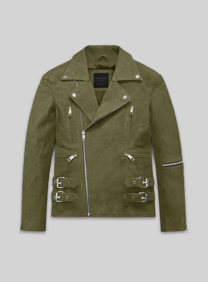 Woodland Green Suede Leather Jacket # 903