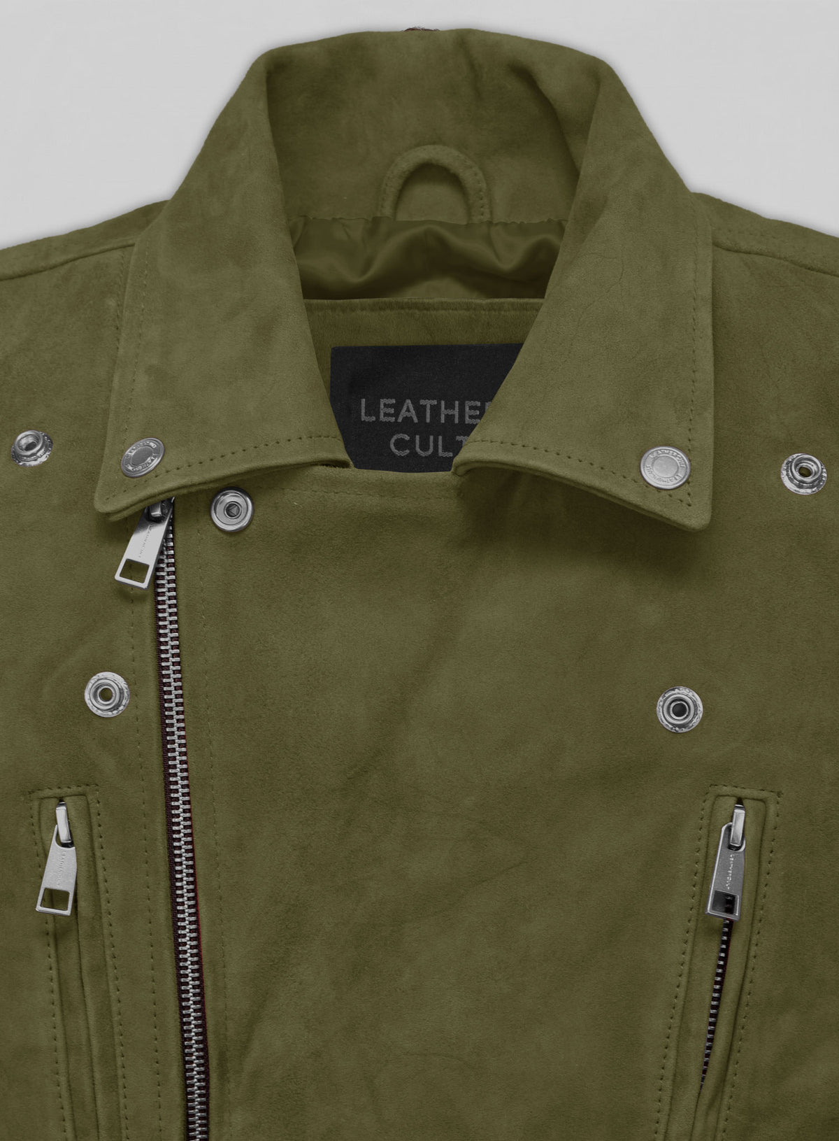 Woodland Green Suede Leather Jacket # 903
