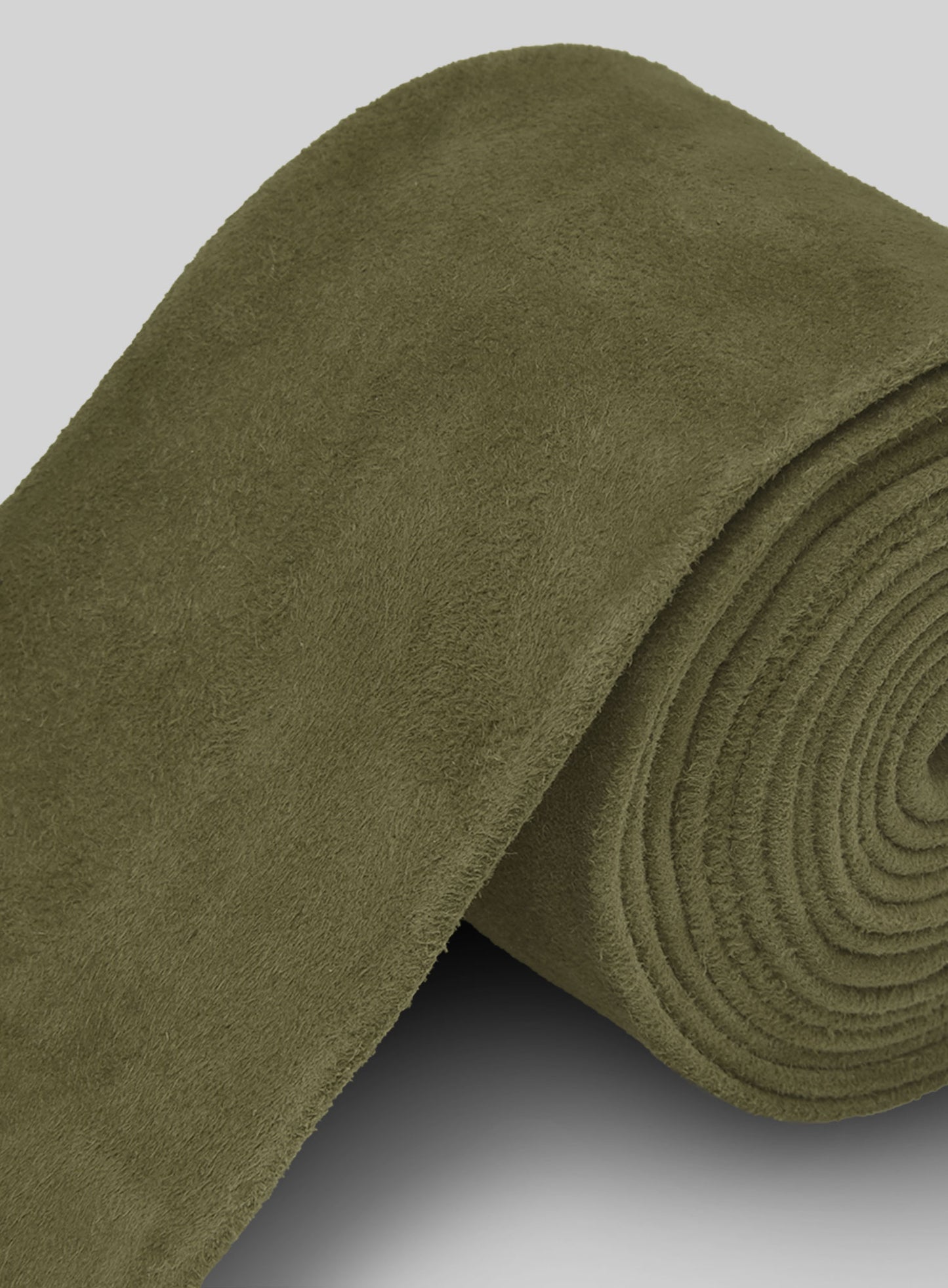 Woodland Green Suede Leather Tie