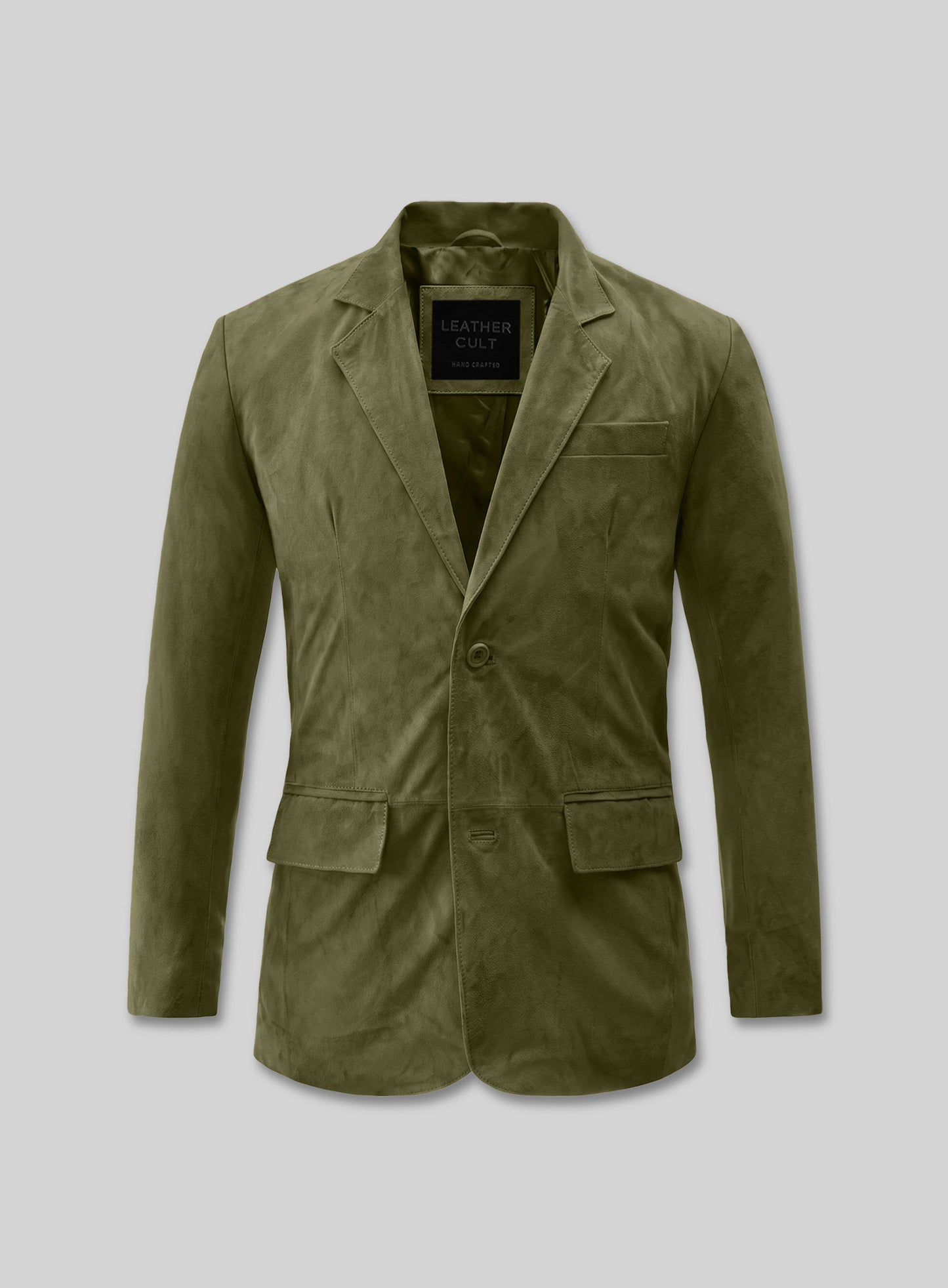 Woodland Green Suede Leather Suit