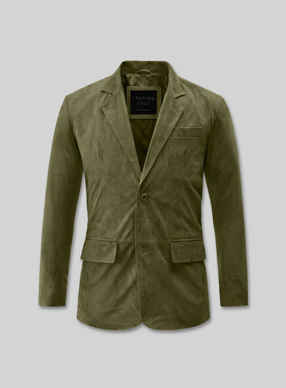Woodland Green Suede Leather Suit