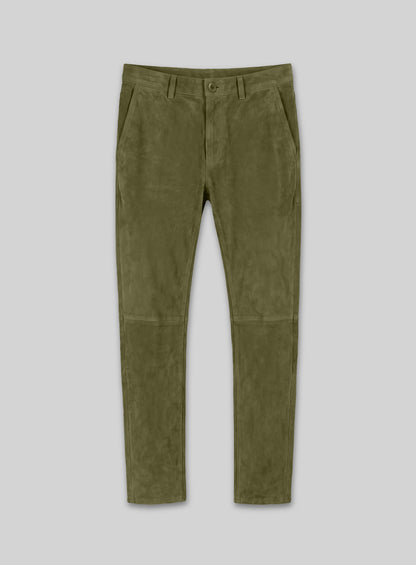 Woodland Green Suede Leather Suit