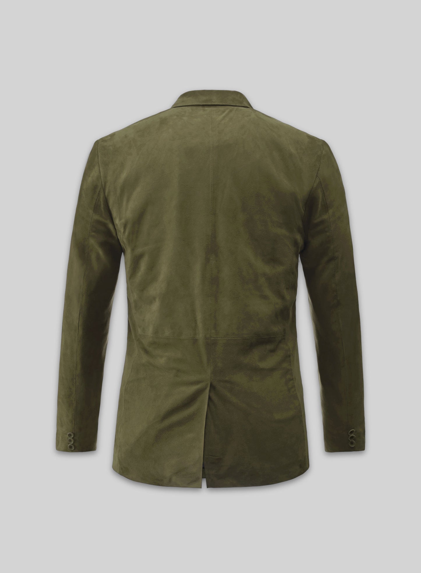 Woodland Green Suede Leather Blazer