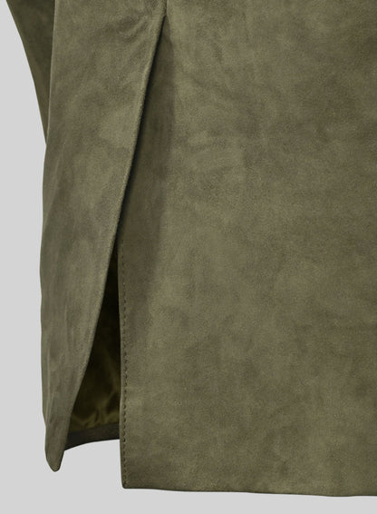 Woodland Green Suede Western Leather Blazer