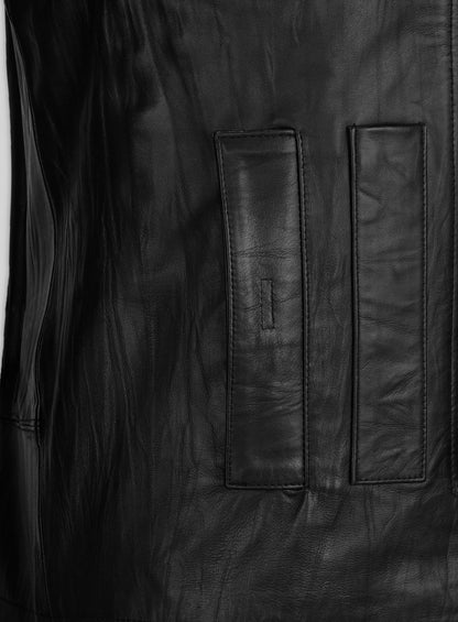 Wrinkled Black Harrison Ford Star Wars Leather Jacket