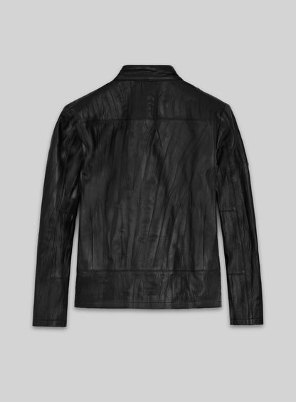 Wrinkled Black Harrison Ford Star Wars Leather Jacket