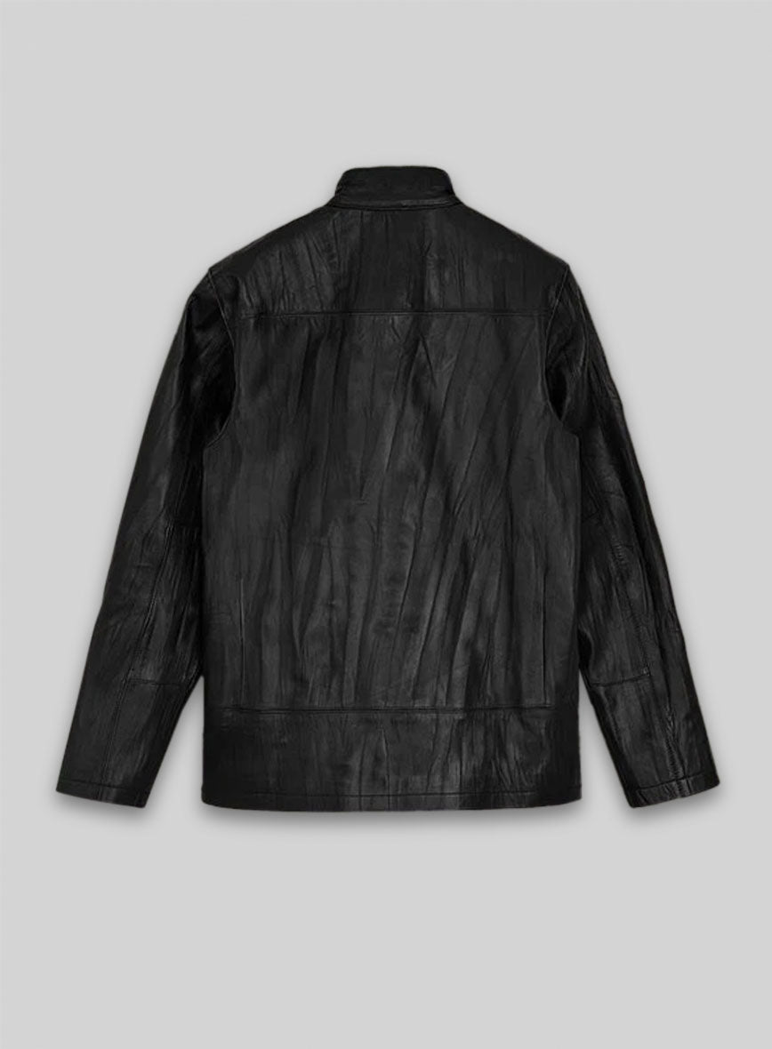 Wrinkled Black Harrison Ford Star Wars Leather Jacket