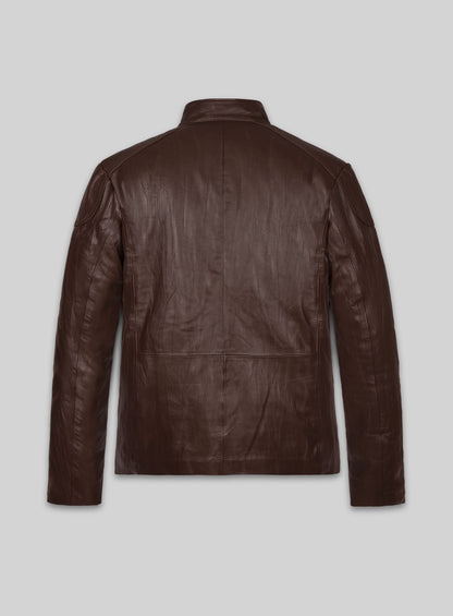 Wrinkled Brown Hugh Jackman Real Steel Leather Jacket