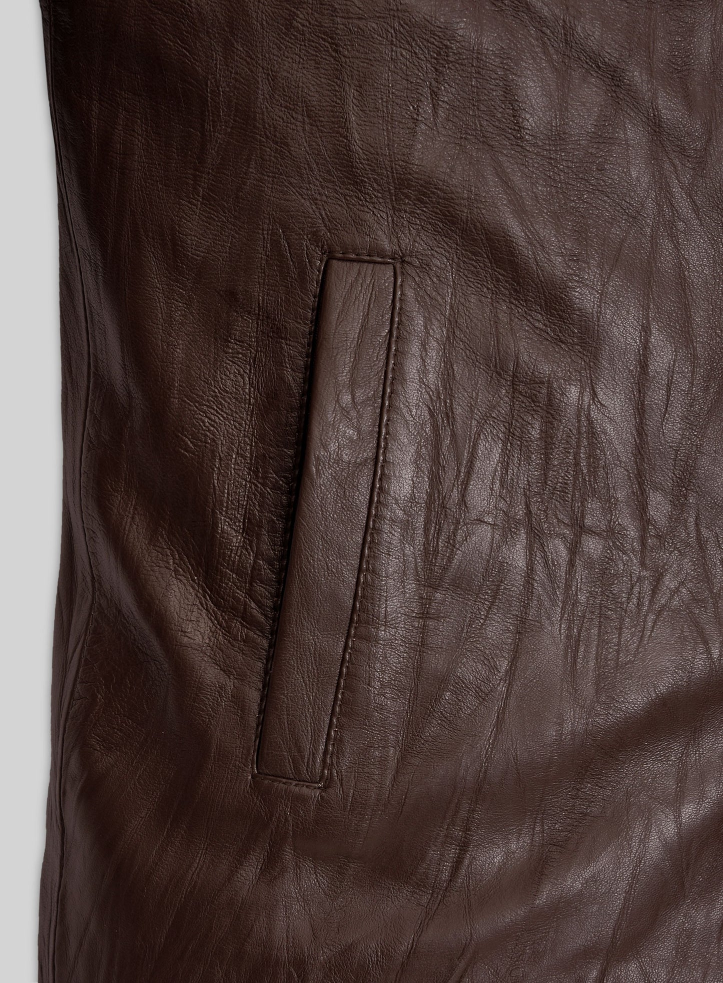 Wrinkled Brown Jim Morrison Leather Jacket