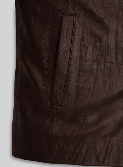 Wrinkled Brown Jim Morrison Leather Jacket