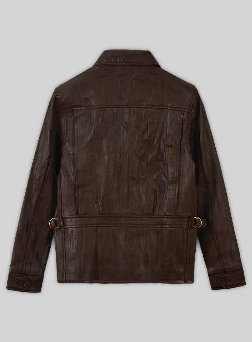 Wrinkled Brown Bruce Willis Surrogates Leather Jacket - LeatherCult