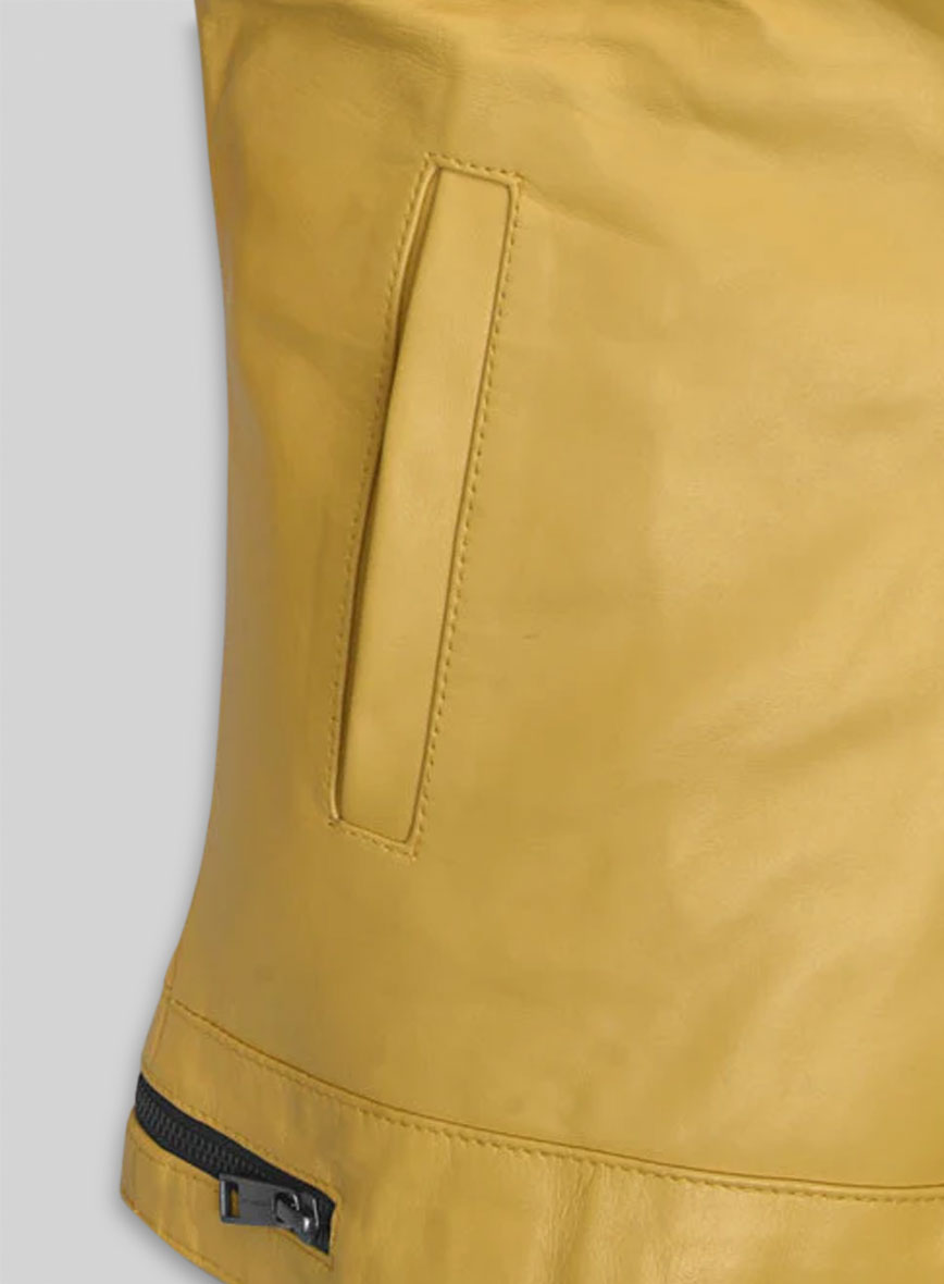 Yellow Andrew Tate Leather Jacket