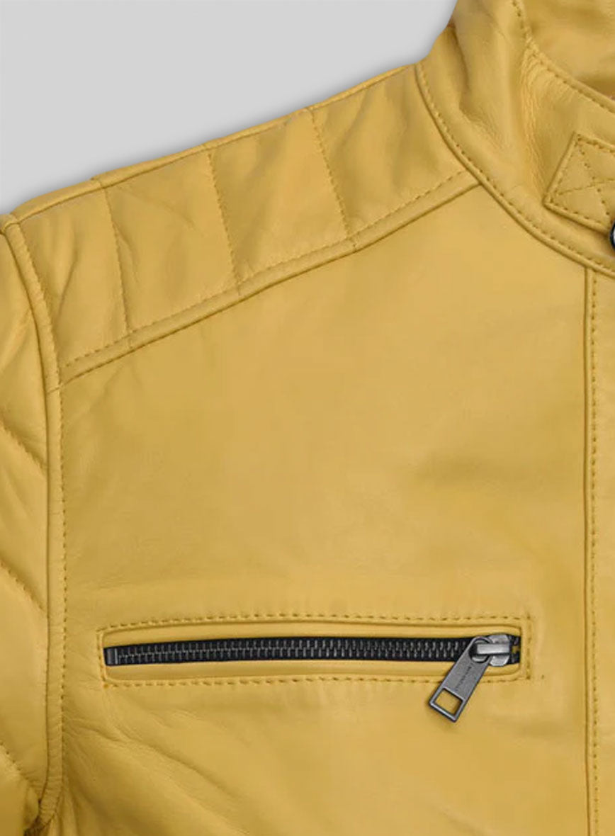 Yellow Andrew Tate Leather Jacket