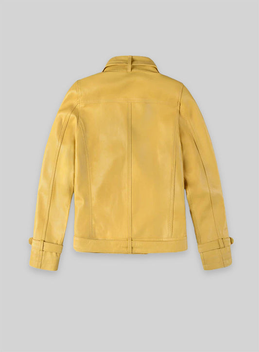 Yellow Captain America Scarlett Johansson Leather Jacket