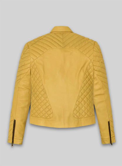 Yellow Leather Jacket # 242