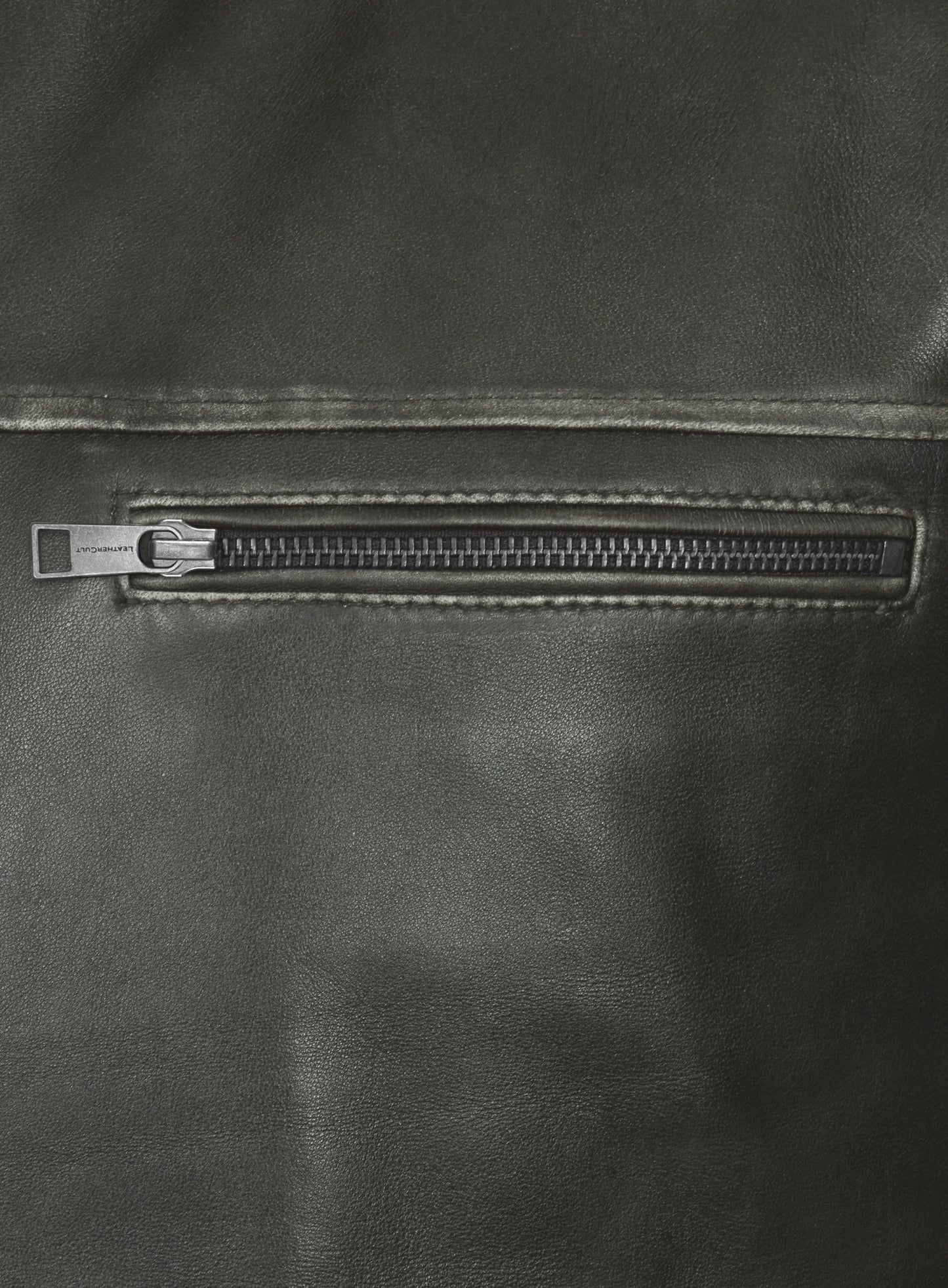 Zen Rubbed Charcoal Leather Jacket