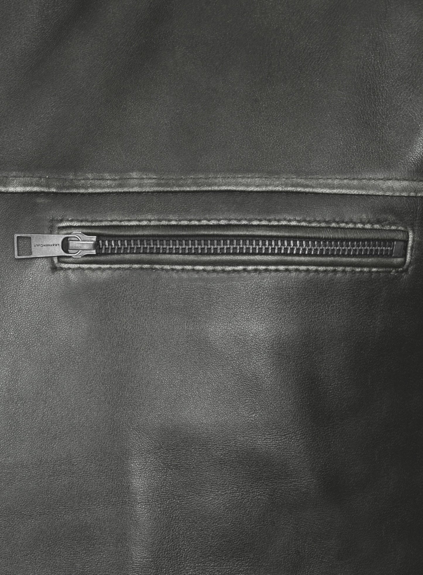 Zen Rubbed Charcoal Leather Jacket