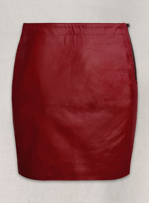 Zipper Leather Mini Skirt - LeatherCult