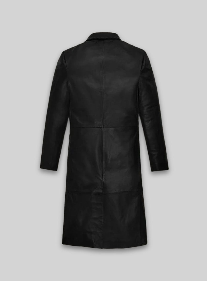 Zoe Kravitz Leather Long Coat