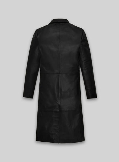 Zoe Kravitz Leather Long Coat