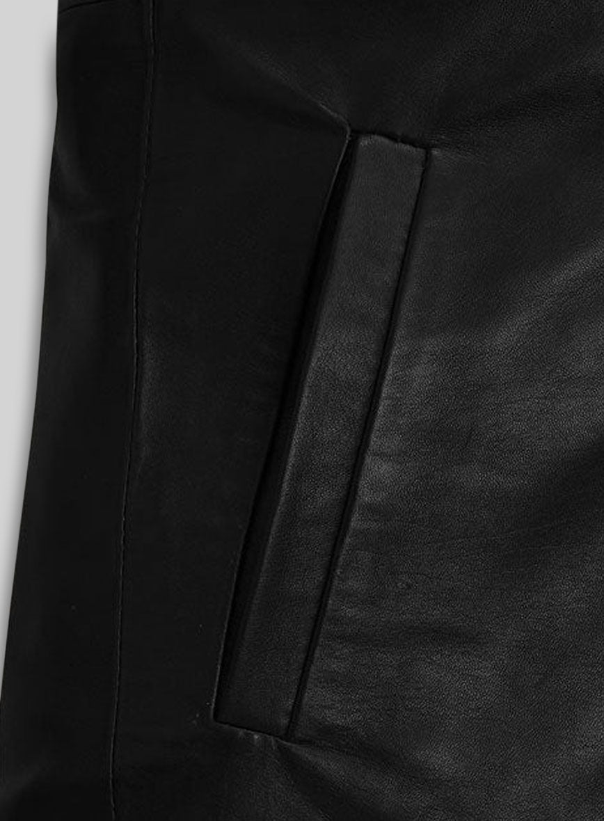 Zoe Kravitz Leather Long Coat