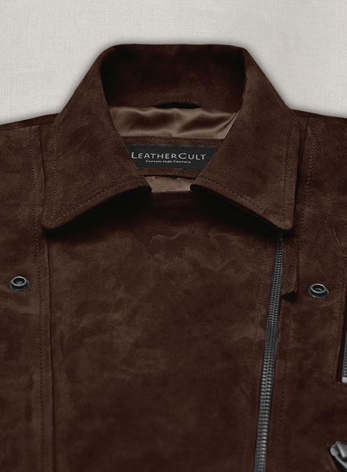 (image for) Dark Brown Suede Vanessa Hudgens Leather Jacket #3 - Click Image to Close