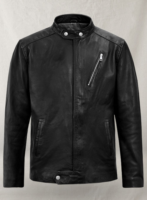 (image for) Motorad Black Biker Leather Jacket - Click Image to Close