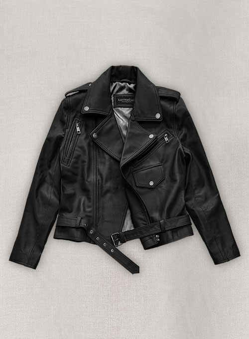 (image for) Black Jessica Alba Leather Jacket