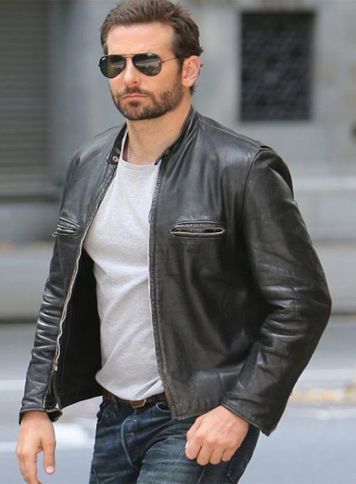 (image for) Bradley Cooper Burnt Leather Jacket - Click Image to Close