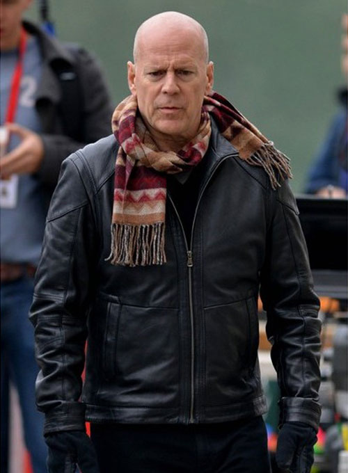 Bruce Willis Red 2 Leather Jacket Leathercult