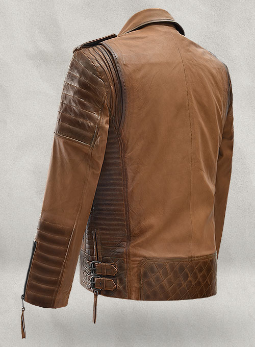 (image for) Charles Burnt Tan Leather Jacket - Click Image to Close