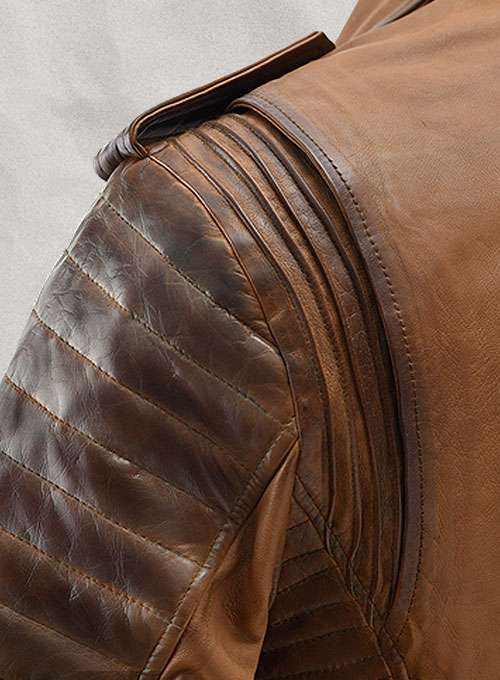(image for) Charles Burnt Tan Leather Jacket - Click Image to Close