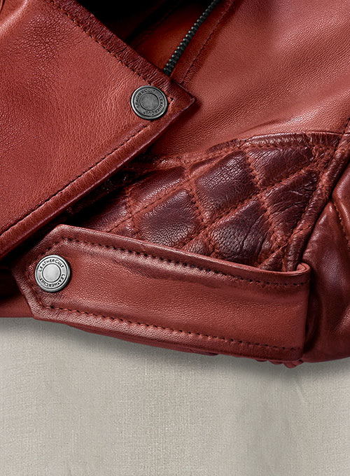 (image for) Charles Burnt Red Leather Jacket - Click Image to Close