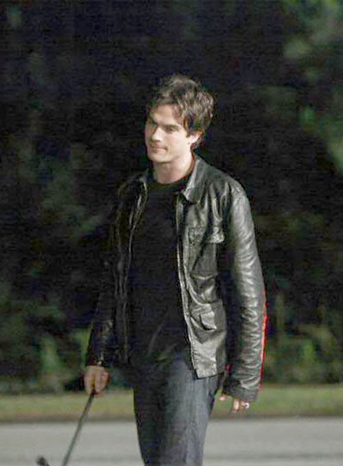 Damon Salvatore Leather Jacket.