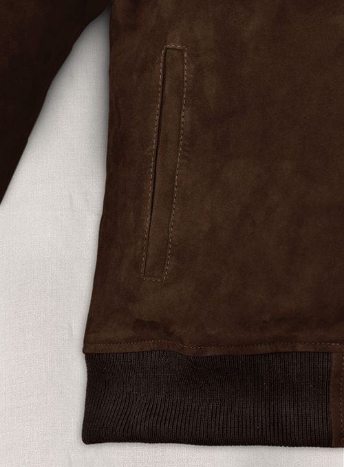 (image for) Dark Brown Suede Ryan Reynolds Leather Jacket - Click Image to Close