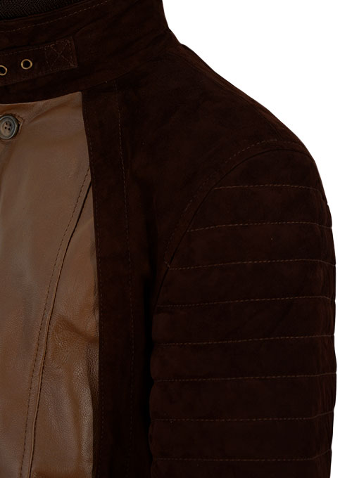 (image for) Dark Tan Daniel Radcliff Horns Leather Jacket - Click Image to Close