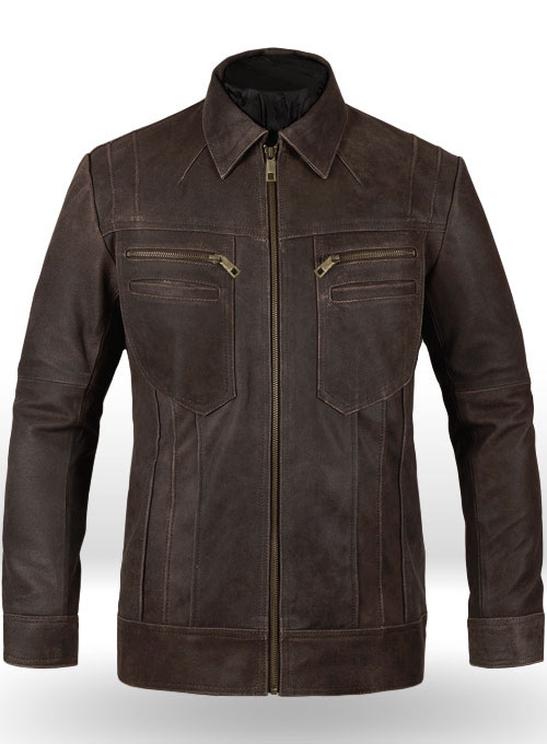 (image for) Vintage Brown Grain Leather Jacket # 104