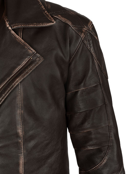 Rubbed Brown Will Smith I Robot Leather Trench Coat : LeatherCult.com ...