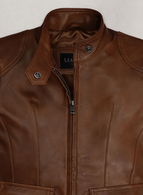 (image for) Scarlett Johansson The Avengers Leather Jacket - Click Image to Close