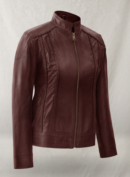 (image for) Soft Maroon Wax Clova Leather Jacket