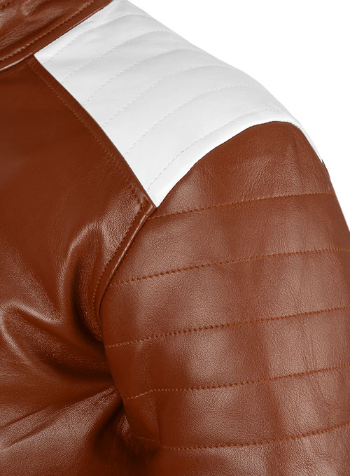 (image for) Tan Brown Fight Club Leather Jacket - Click Image to Close