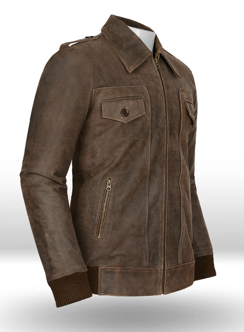 (image for) Vintage Brown Grain Avengers Steve Rogers Leather Jacket - Click Image to Close
