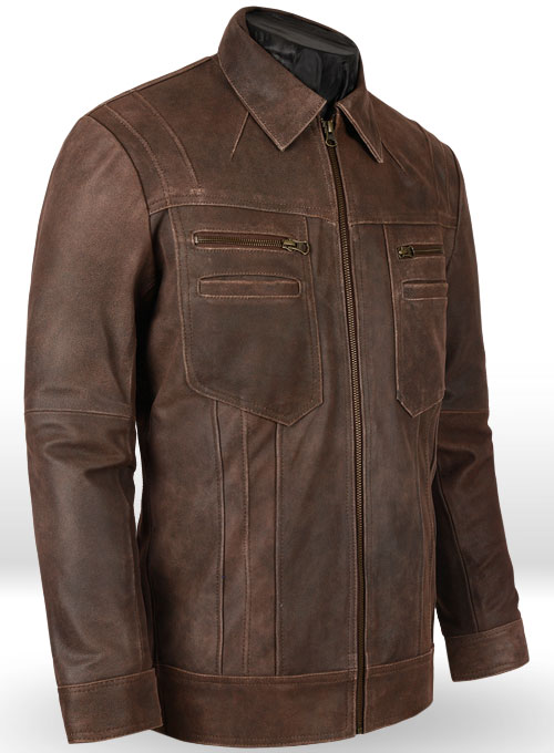 (image for) Vintage Brown Grain Leather Jacket # 104 - Click Image to Close