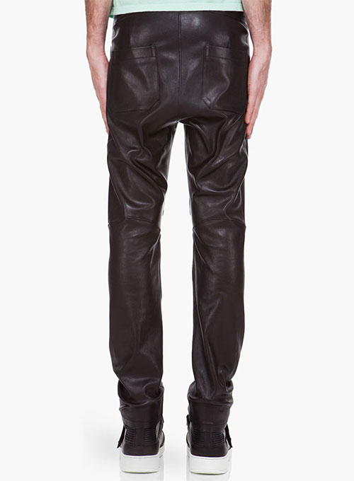 Drawstring Designer Leather Pants : LeatherCult