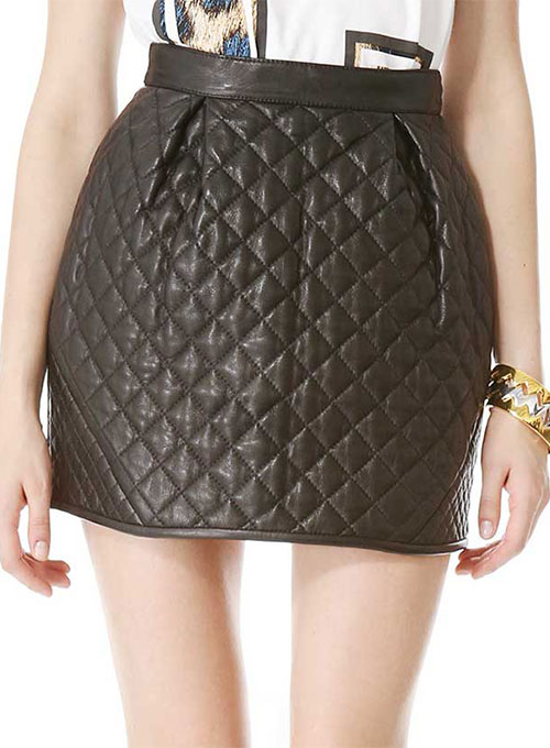 Ecru Quilted Leather Skirt - # 428 : LeatherCult.com, Leather Jeans ...