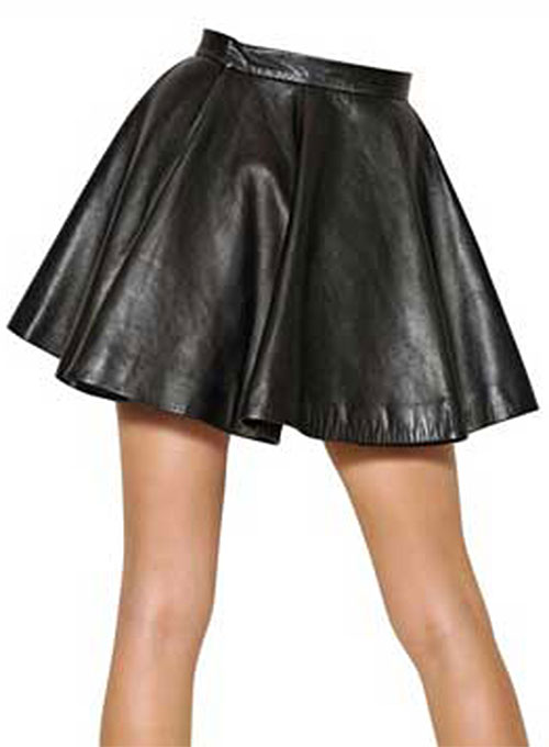 (image for) Flounced Leather Skirt - # 141 - Click Image to Close