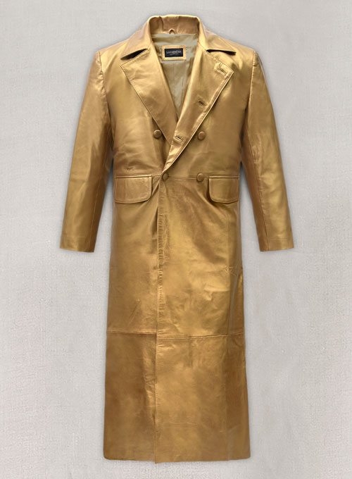 (image for) Golden Hugh Jackman The Prestige Leather Long Coat - Click Image to Close